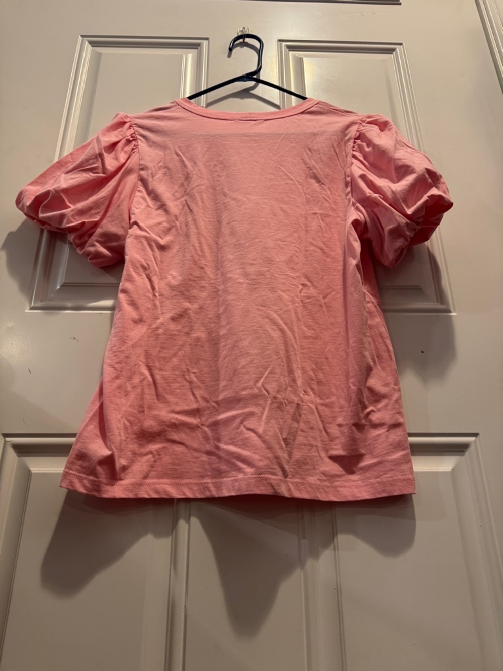 A.L.C. Kati Twisted-Sleeve Tee Puff-Sleeve Crewneck Tee Lychee Retail $135.00 - Picture 9 of 9